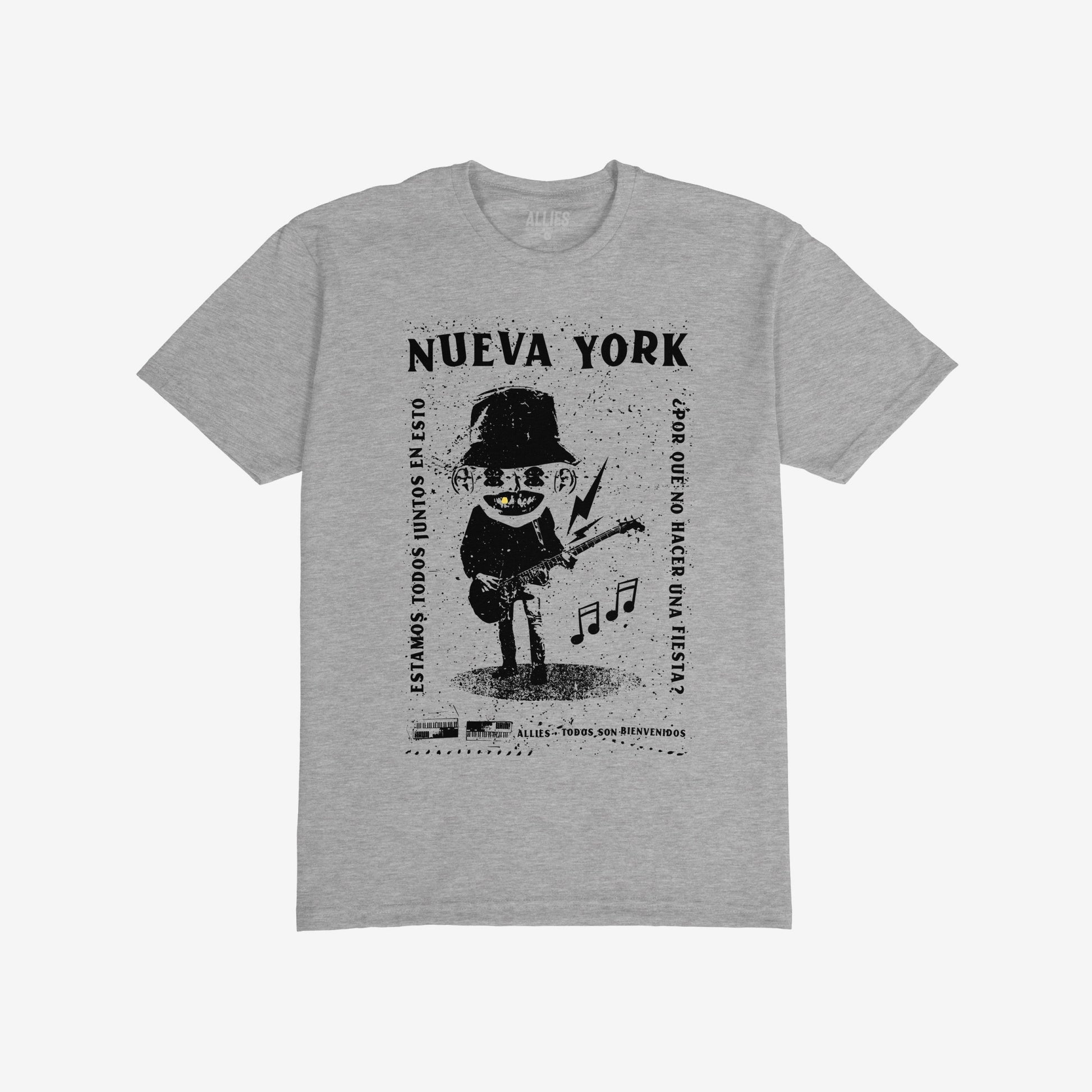 New York Punk T-shirt Heather Gray by Strange Allies