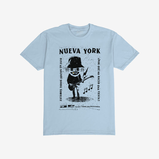 New York Punk T-shirt Light Blue by Strange Allies