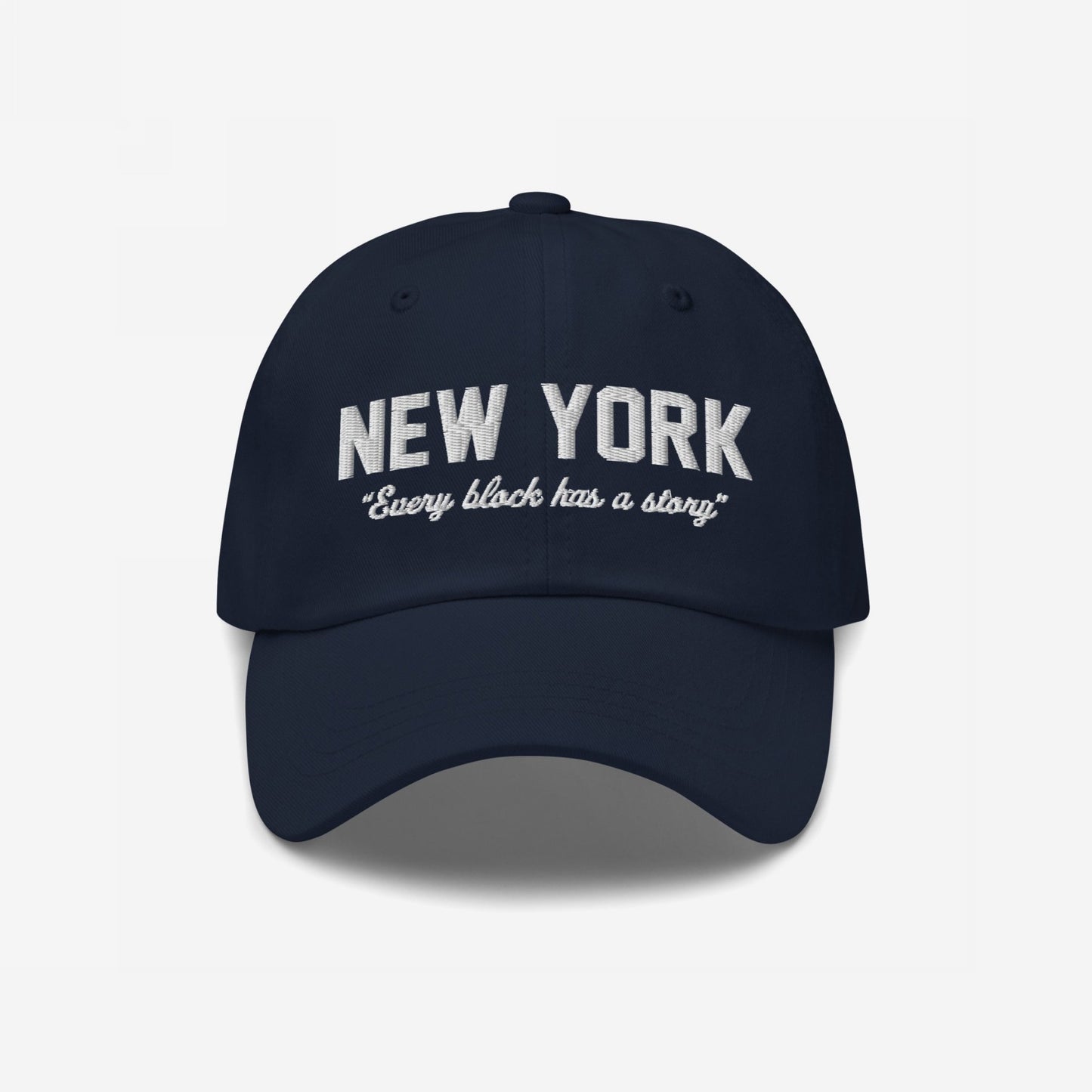 New York Story Hat Dad Hat Navy Blue by Strange Allies