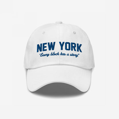 New York Story Hat Dad Hat White by Strange Allies