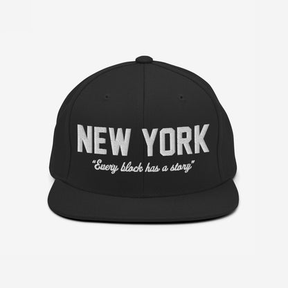 New York Story Hat Snapback Hat Black by Strange Allies