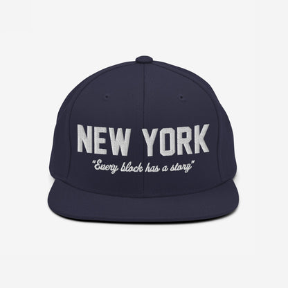 New York Story Hat Snapback Hat Navy Blue by Strange Allies