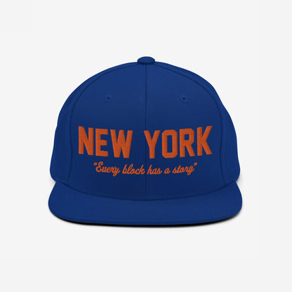 New York Story Hat Snapback Hat Royal Blue by Strange Allies