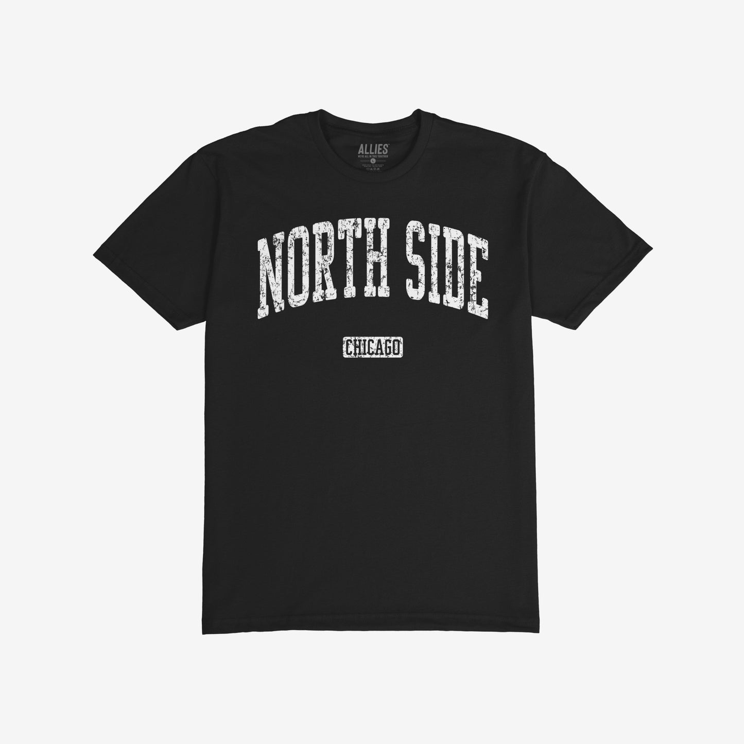 North Side Chicago T-shirt Short Sleeve Black by Strange Allies