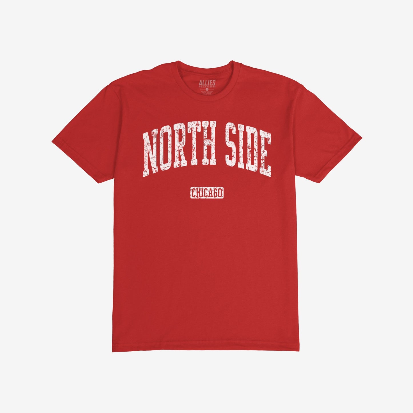 North Side Chicago T-shirt Short Sleeve Red by Strange Allies