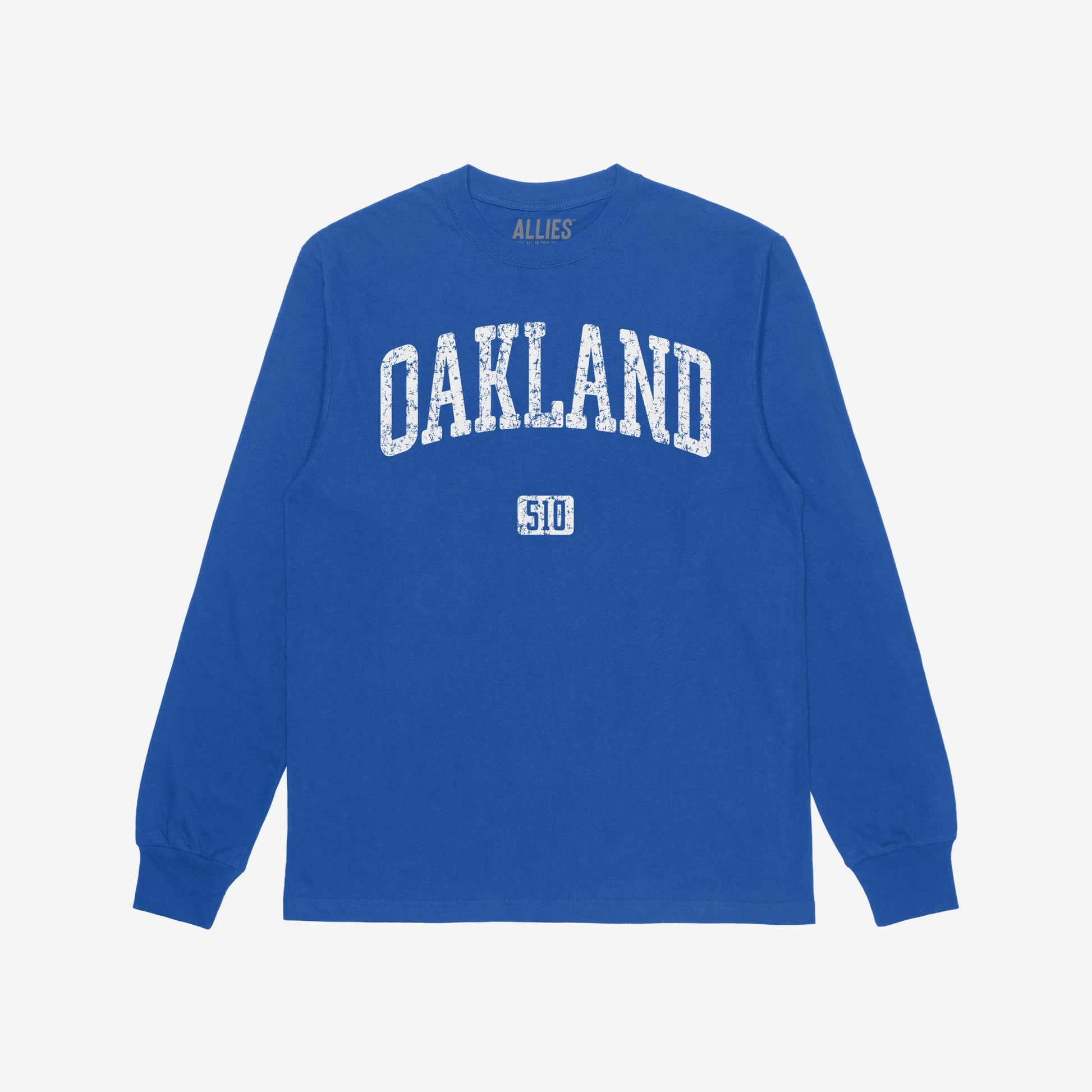 Oakland 510 T-shirt Long Sleeve Royal Blue by Strange Allies