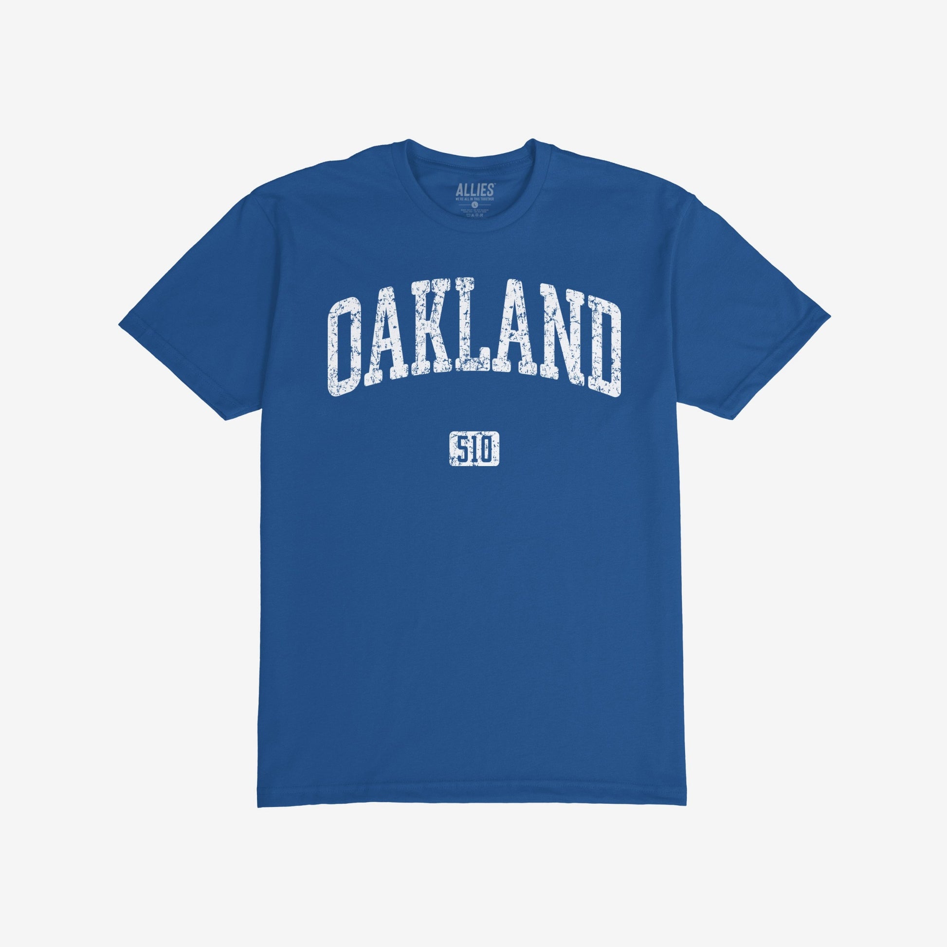 Oakland 510 T-shirt Short Sleeve Royal Blue by Strange Allies