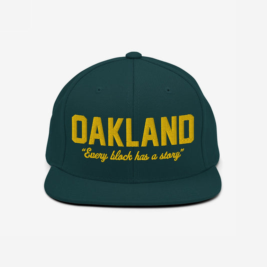 Oakland Story Hat Snapback Dark Green by Strange Allies