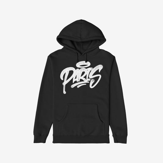 Paris Handstyle Hoodie Black by Strange Allies