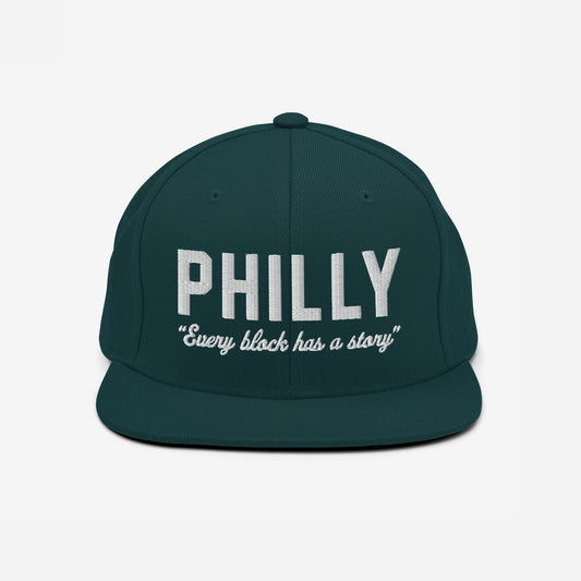 Philadelphia Story Hat Snapback Dark Green by Strange Allies