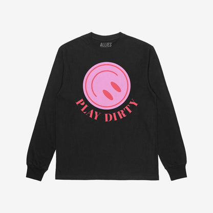 Play Dirty T-shirt Long Sleeve Black by Strange Allies