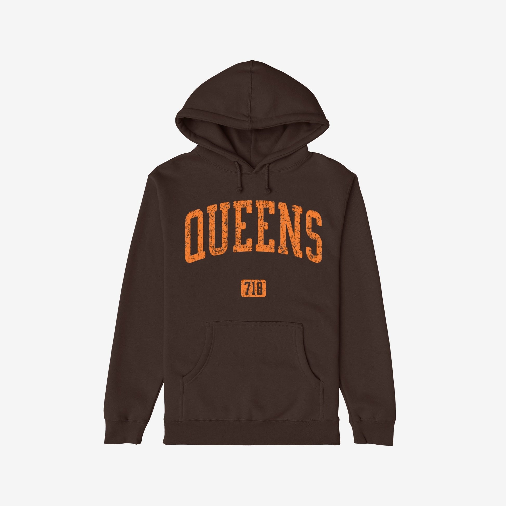 Queens 718 Hoodie Brown by Strange Allies