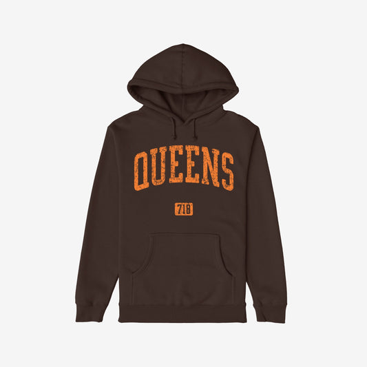 Queens 718 Hoodie Brown by Strange Allies