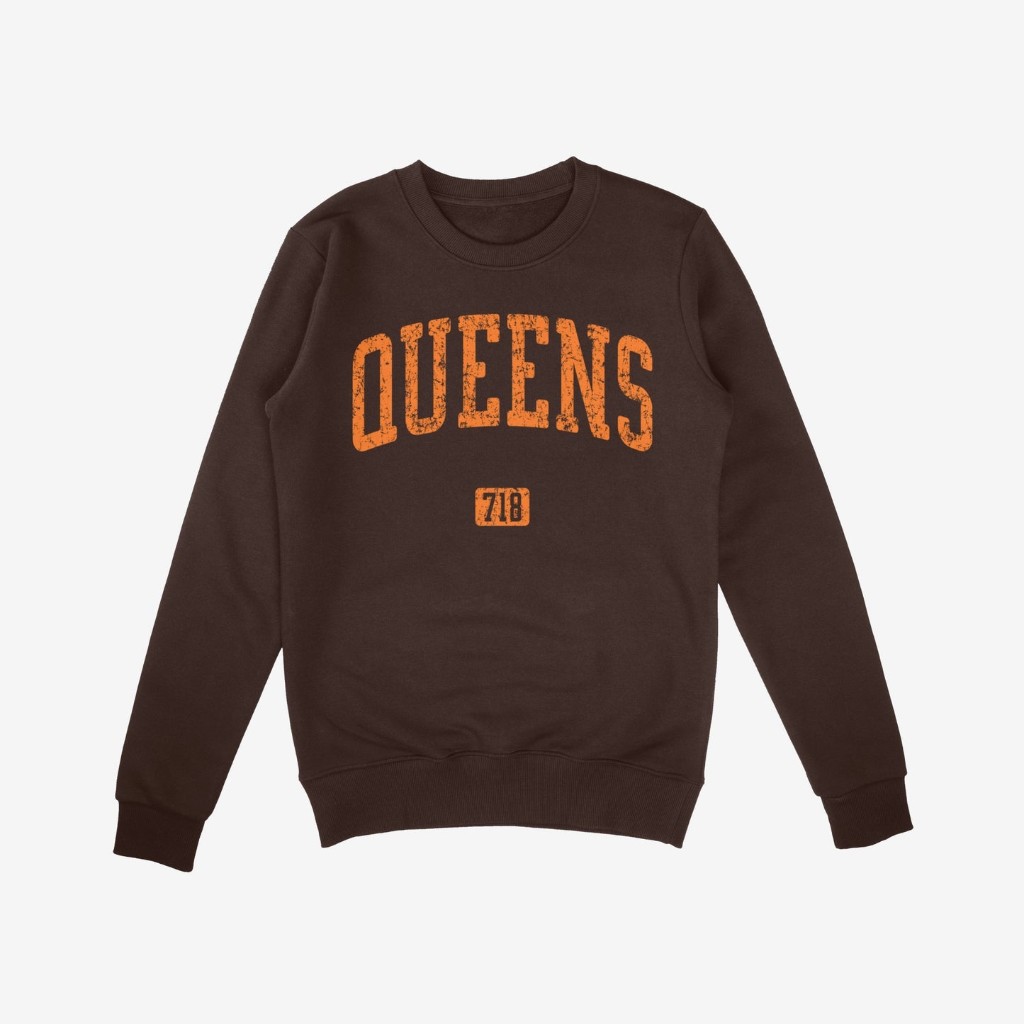 Queens 718 Sweatshirt Brown by Strange Allies