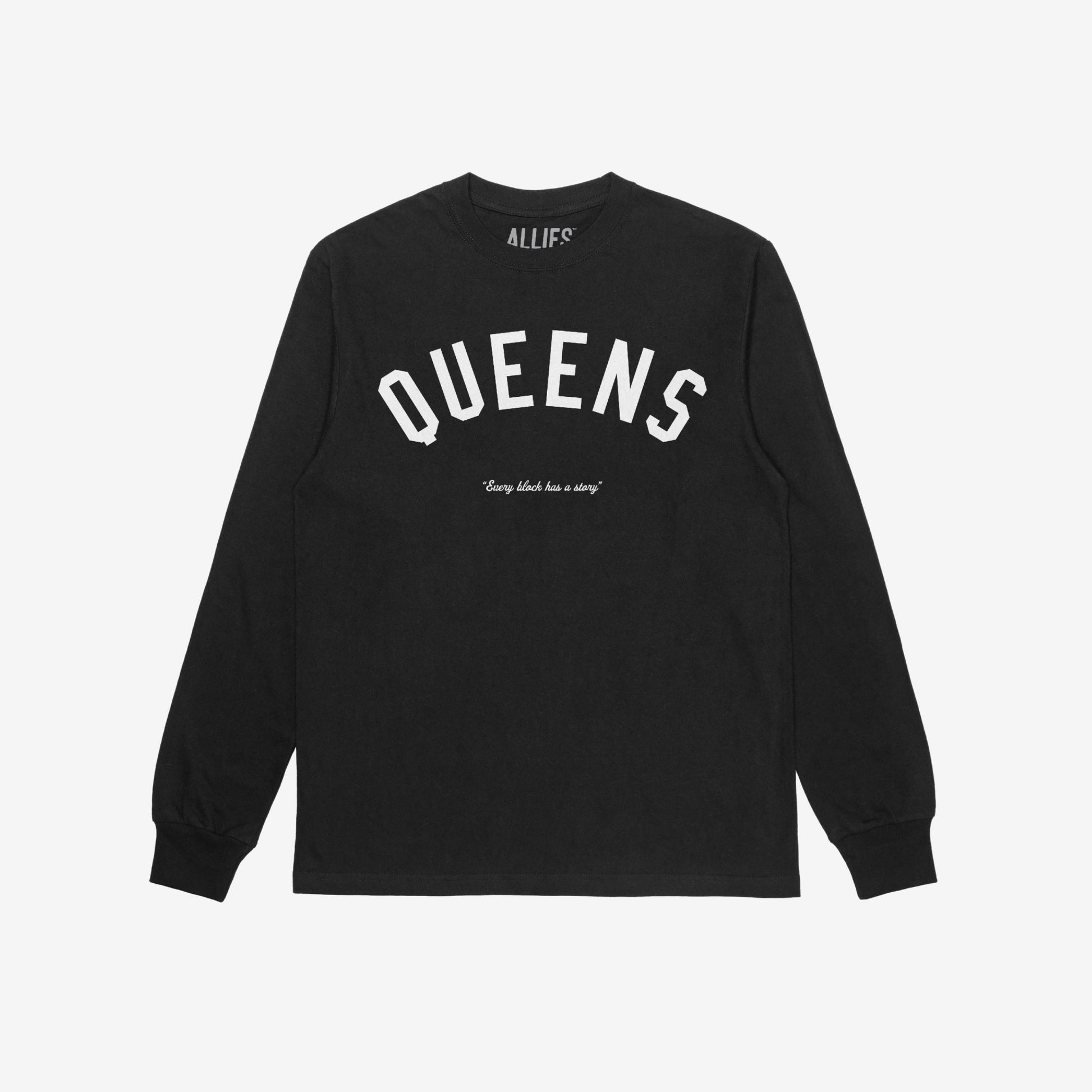 Queens Story T-shirt Long Sleeve Black by Strange Allies