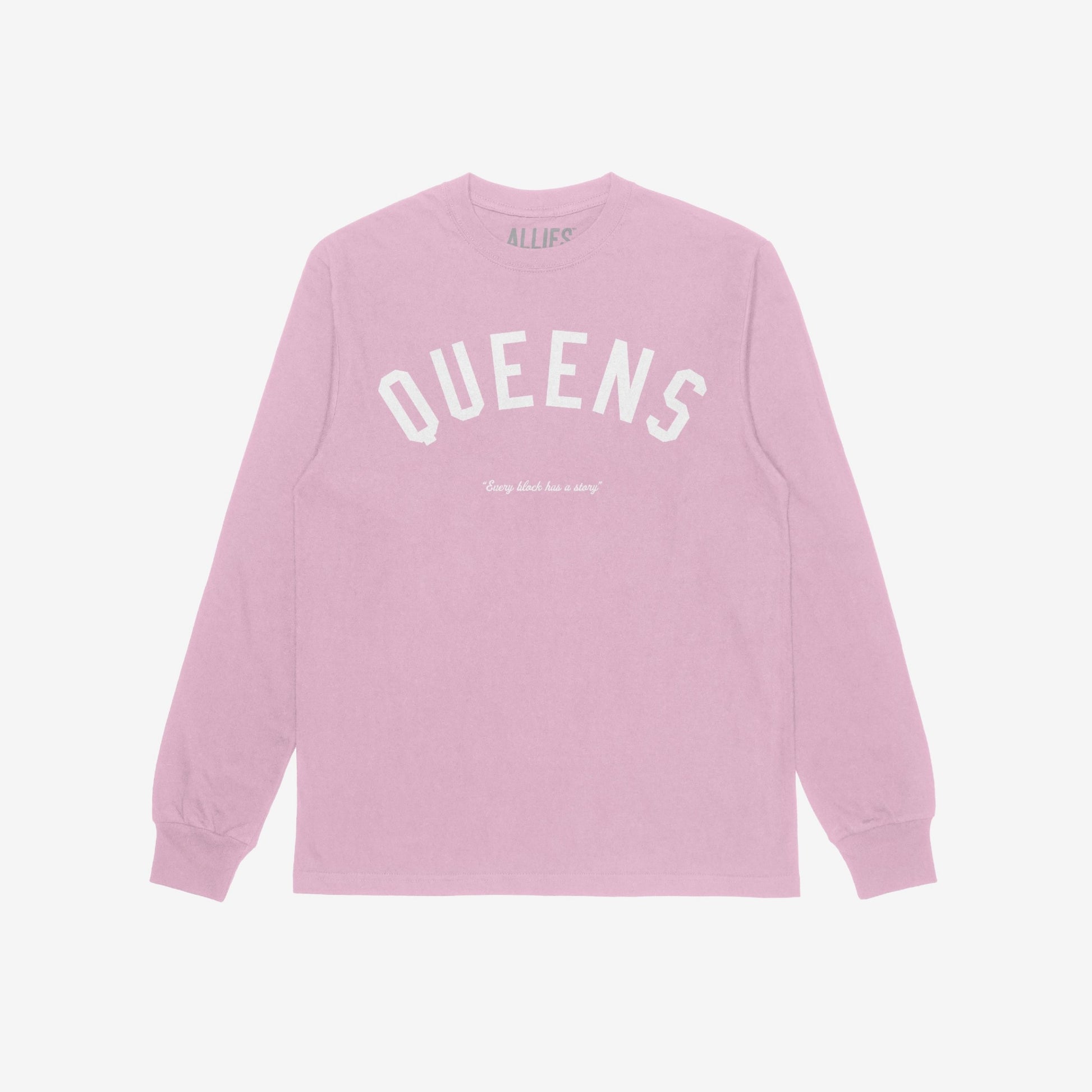 Queens Story T-shirt Long Sleeve Pink by Strange Allies