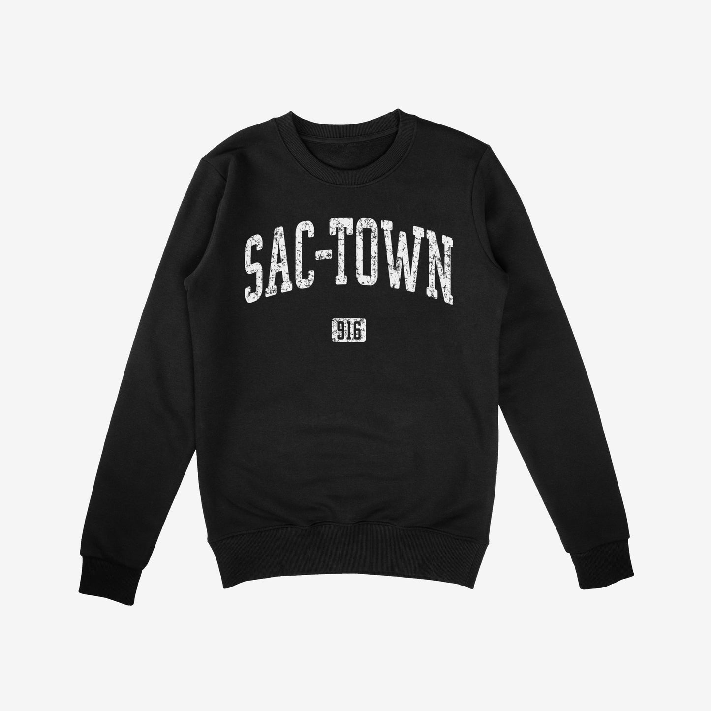 Sac-Town 916 Sweatshirt Black by Strange Allies