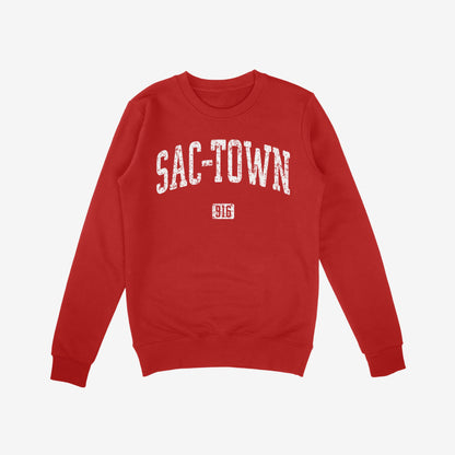 Sac-Town 916 Sweatshirt Red by Strange Allies