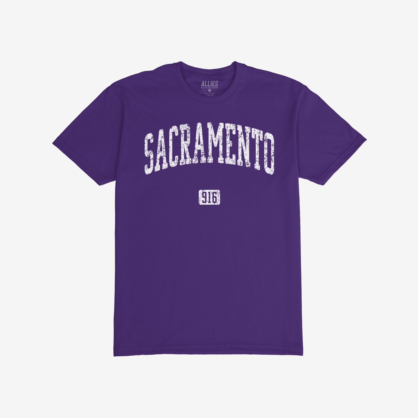 Sacramento 916 T-shirt Short Sleeve Purple by Strange Allies