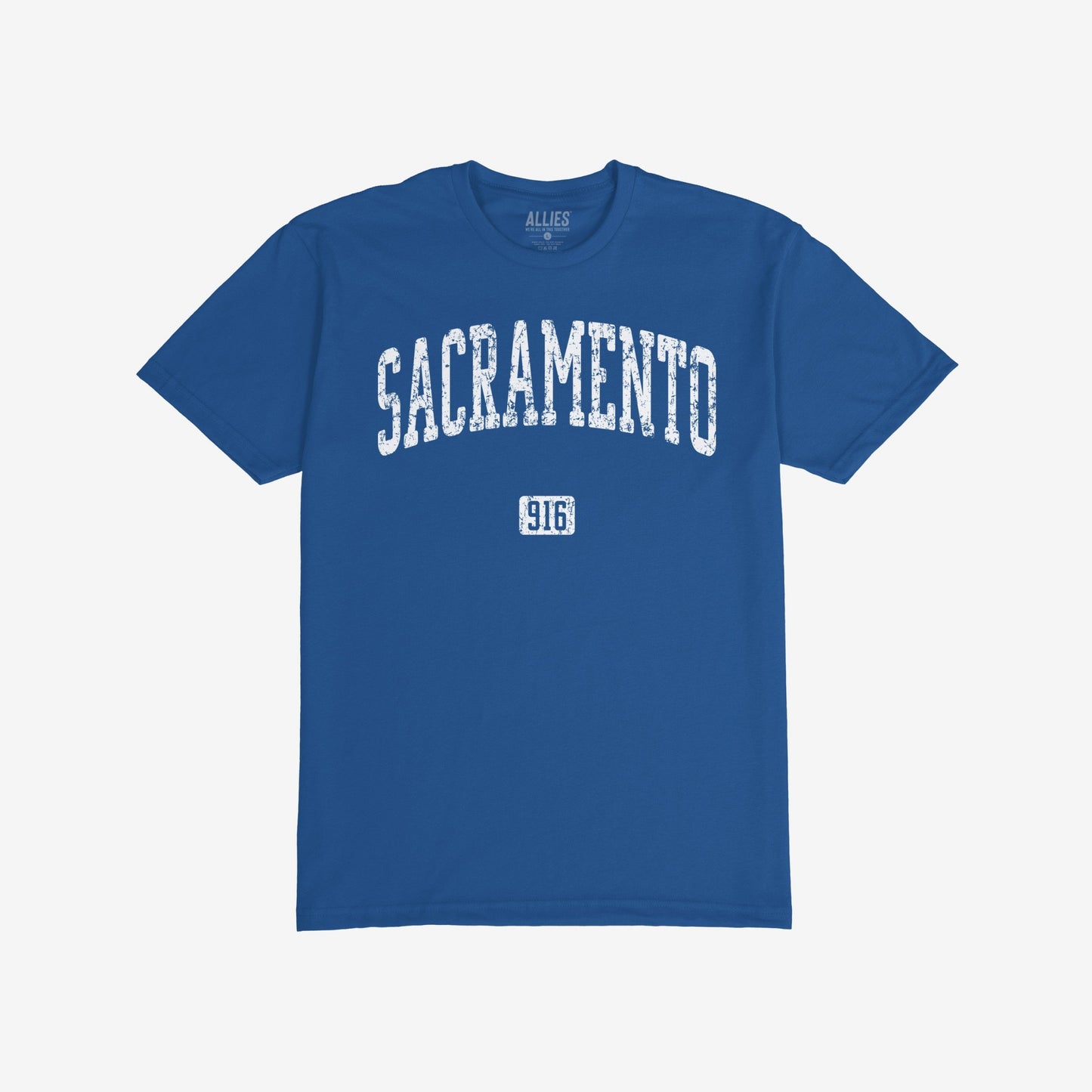 Sacramento 916 T-shirt Short Sleeve Royal Blue by Strange Allies