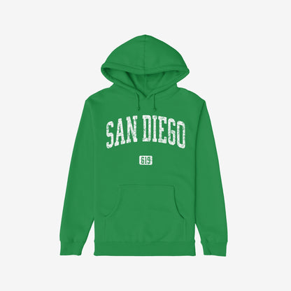 San Diego 619 Hoodie Kelly Green by Strange Allies