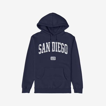 San Diego 619 Hoodie Navy Blue by Strange Allies