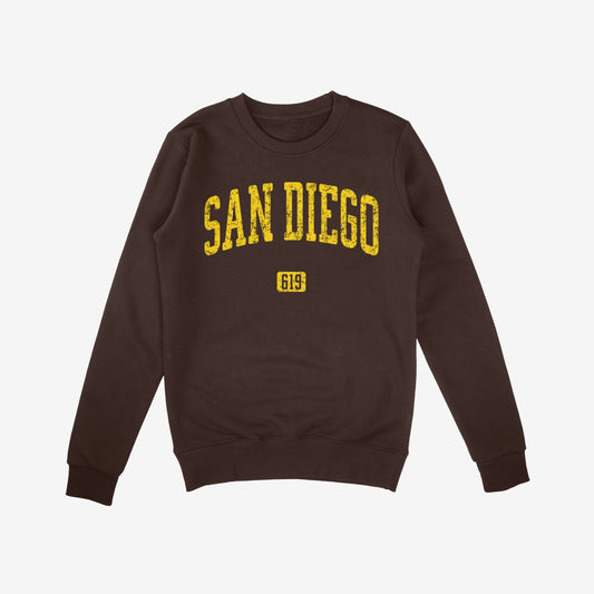 San Diego 619 Sweatshirt Brown by Strange Allies