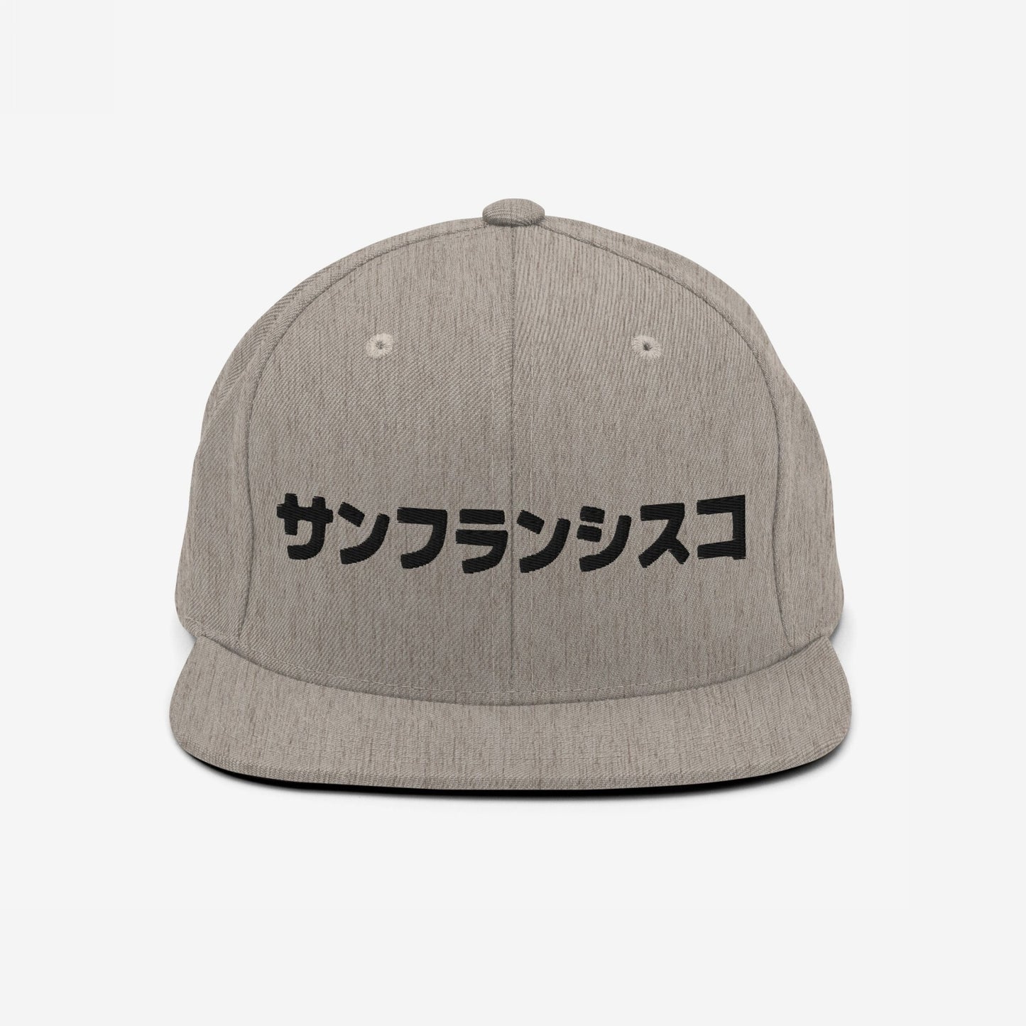 San Francisco Japanese Hat Snapback Hat Heather Gray by Strange Allies