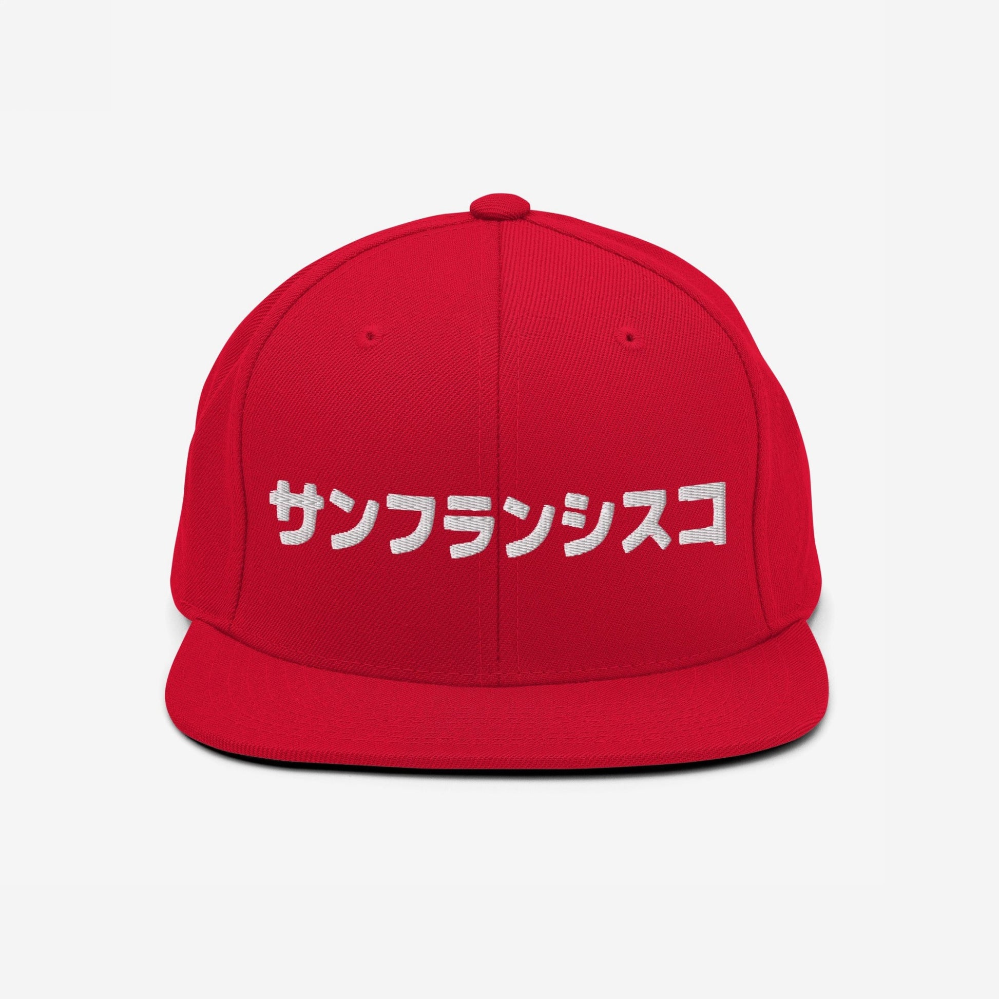 San Francisco Japanese Hat Snapback Hat Red by Strange Allies