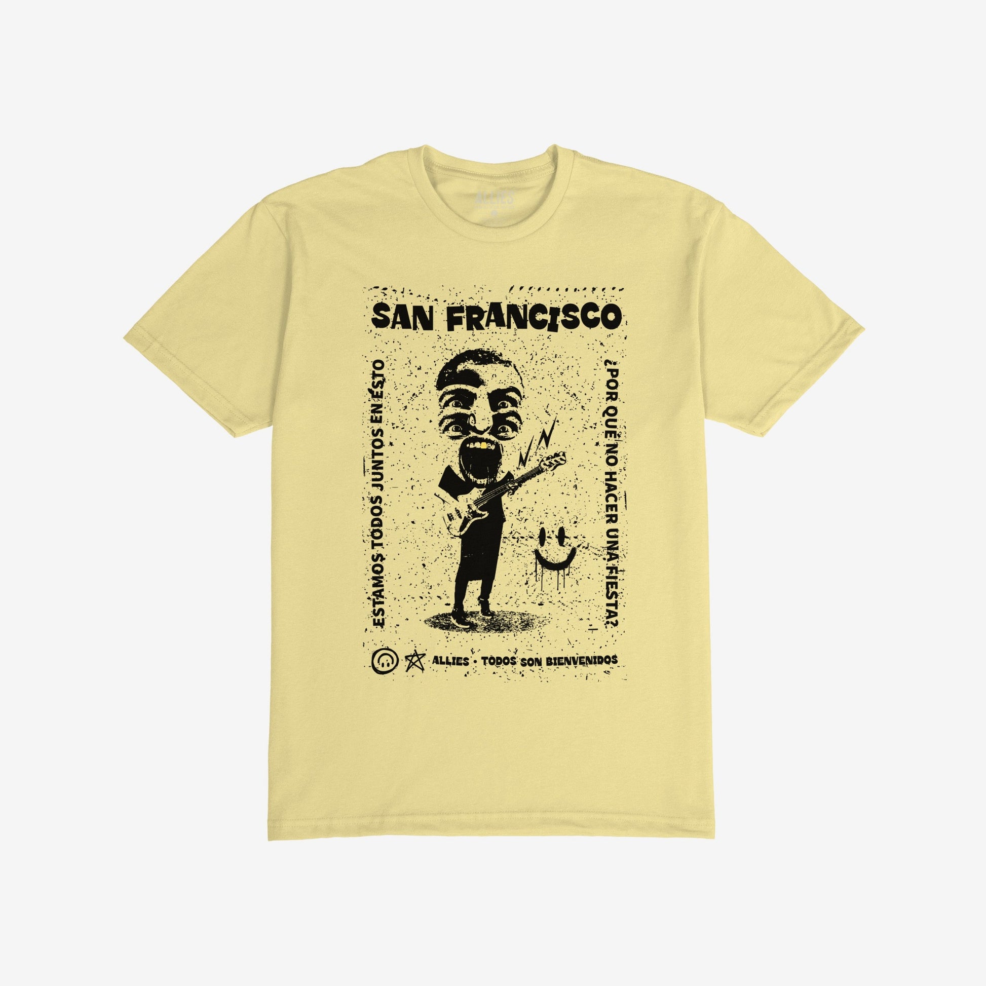 San Francisco Punk T-shirt Yellow by Strange Allies