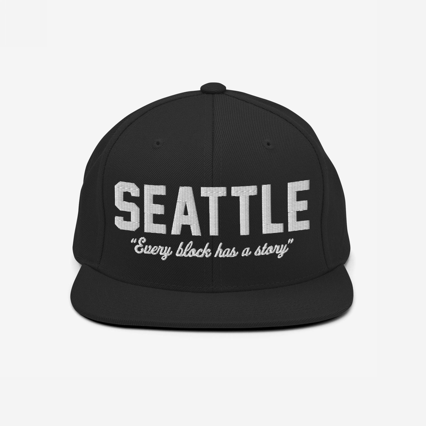 Seattle Story Hat Snapback Black by Strange Allies