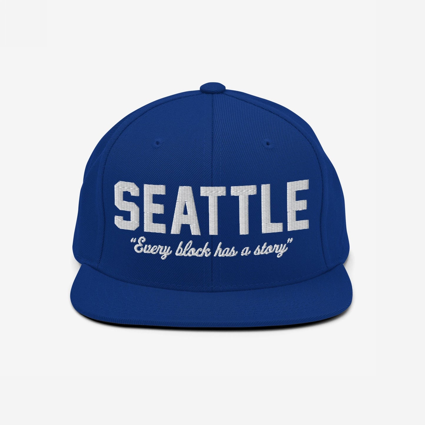 Seattle Story Hat Snapback Royal Blue by Strange Allies