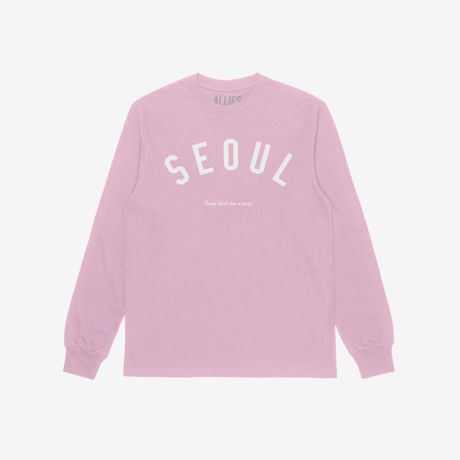 Seoul Story T-shirt Long Sleeve Pink by Strange Allies