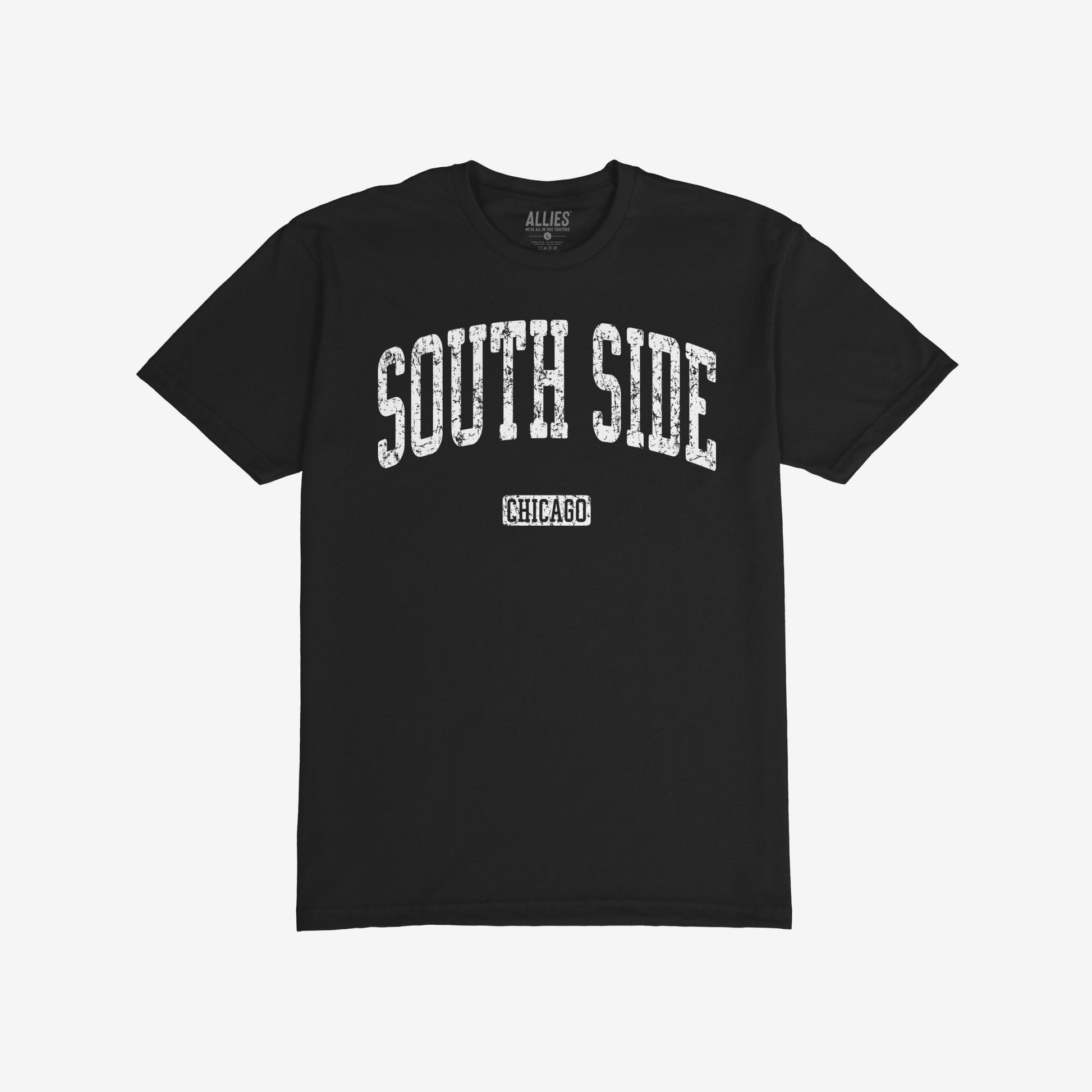 South Side Chicago T-shirt Short Sleeve Black by Strange Allies