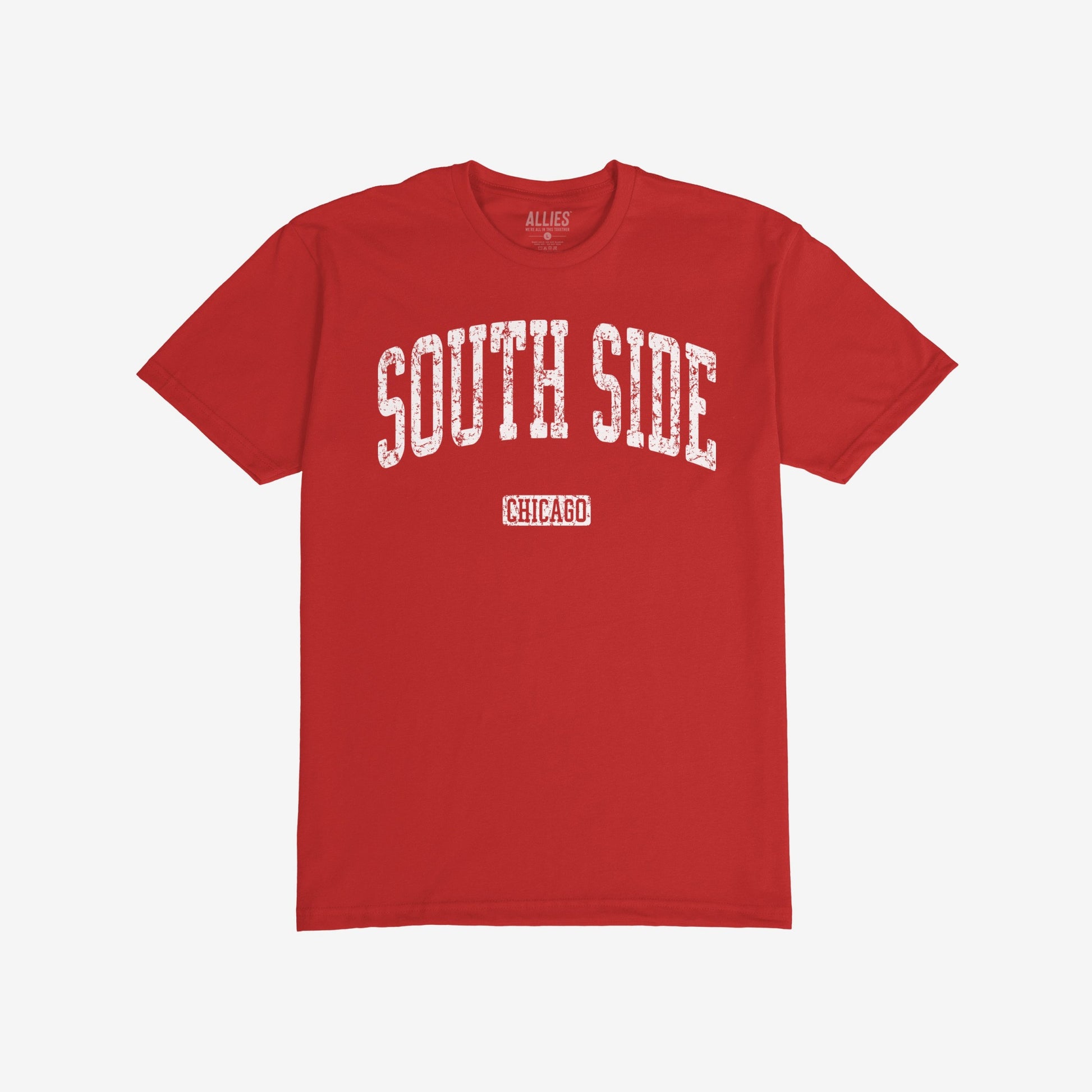 South Side Chicago T-shirt Short Sleeve Red by Strange Allies