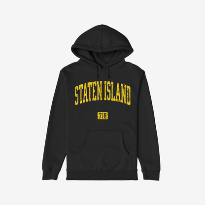 Staten Island 718 Hoodie Black by Strange Allies