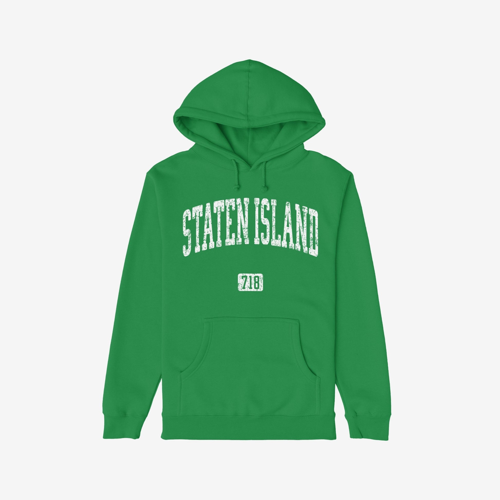 Staten Island 718 Hoodie Kelly Green by Strange Allies