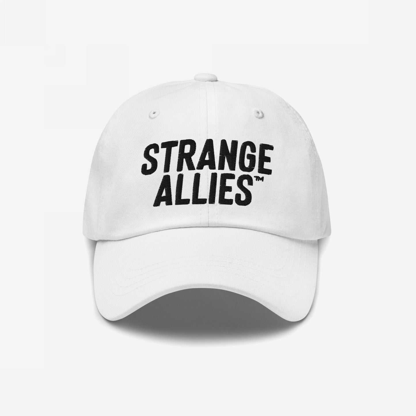 Strange Allies Hat Dad Hat White by Strange Allies