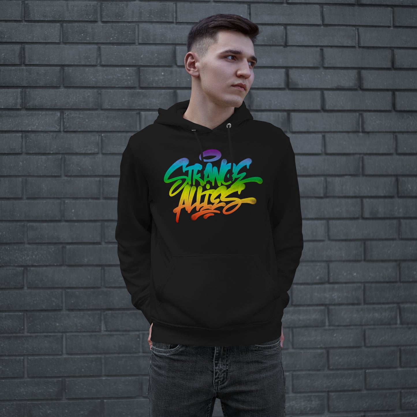 Strange Allies Rainbow Handstyle Hoodie