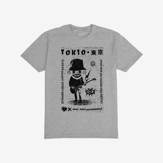 Tokyo Punk T-shirt Heather Gray by Strange Allies