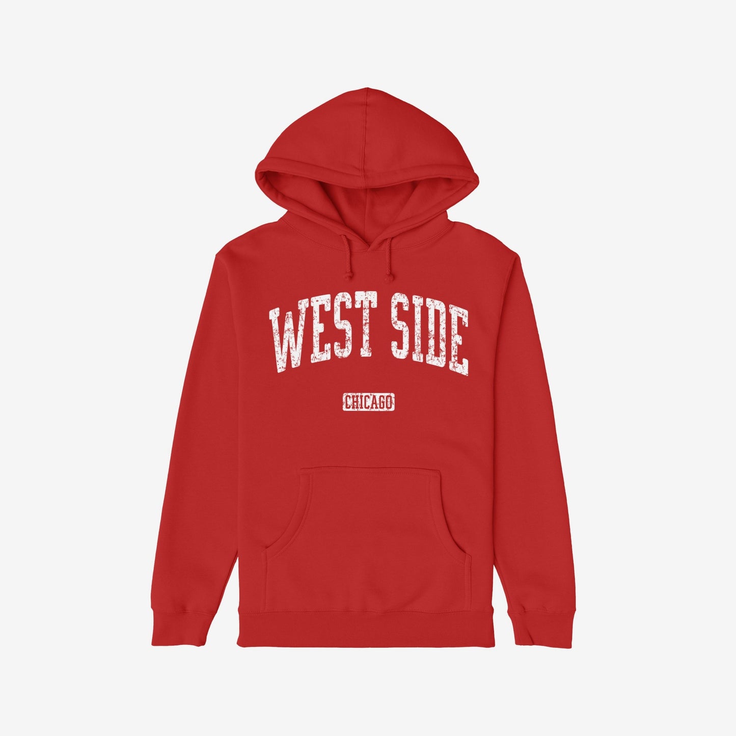 West Side Chicago Hoodie Red by Strange Allies