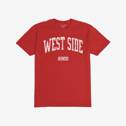 West Side Chicago T-shirt Short Sleeve Red by Strange Allies