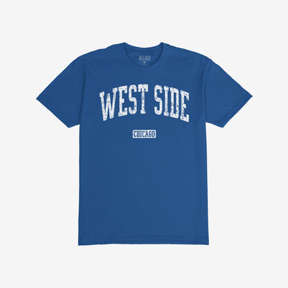 West Side Chicago T-shirt Short Sleeve Royal Blue by Strange Allies