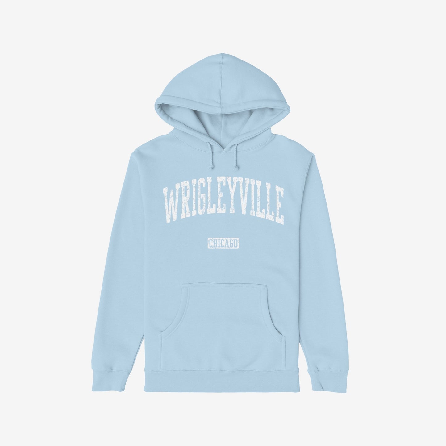 Wrigleyville Chicago Hoodie Light Blue by Strange Allies