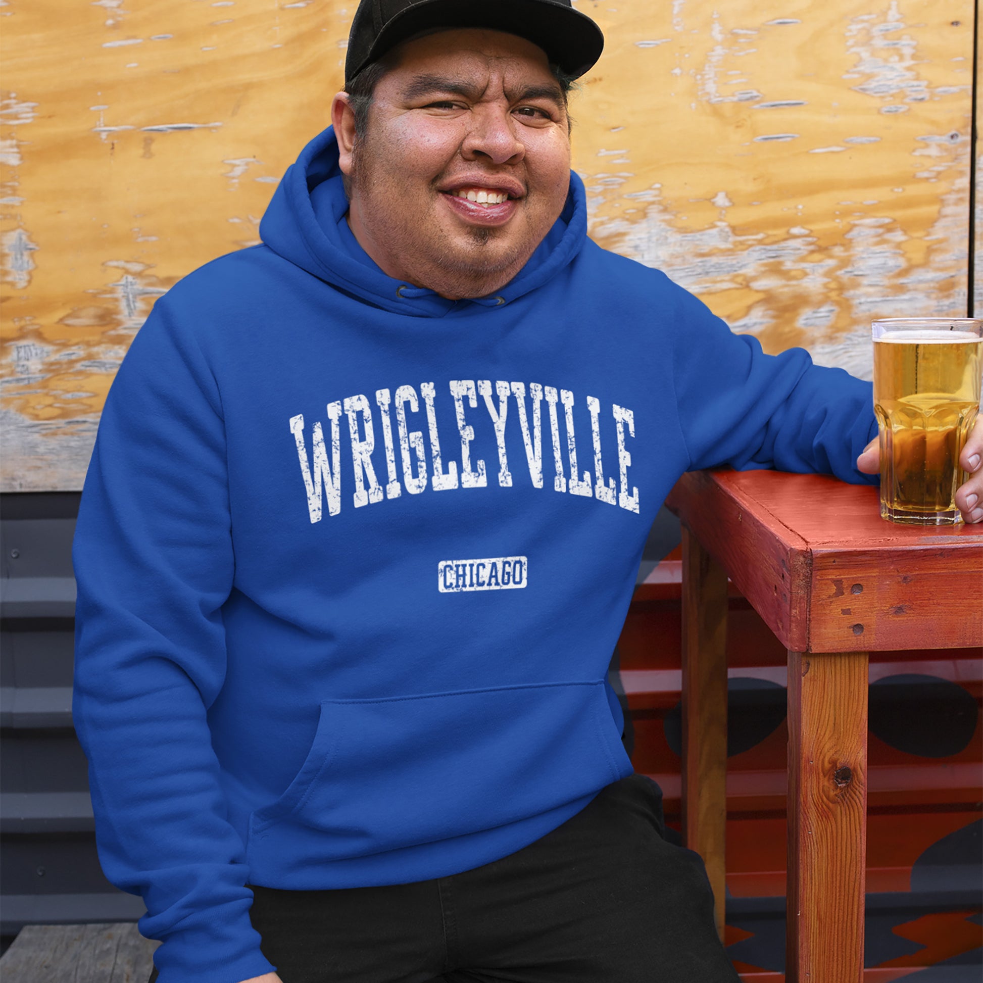 Wrigleyville Chicago Hoodie by Strange Allies