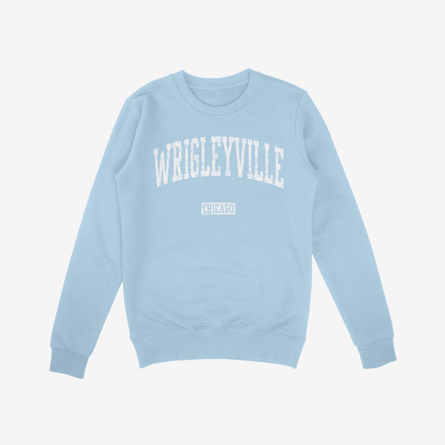 Wrigleyville Chicago Sweatshirt Light Blue by Strange Allies