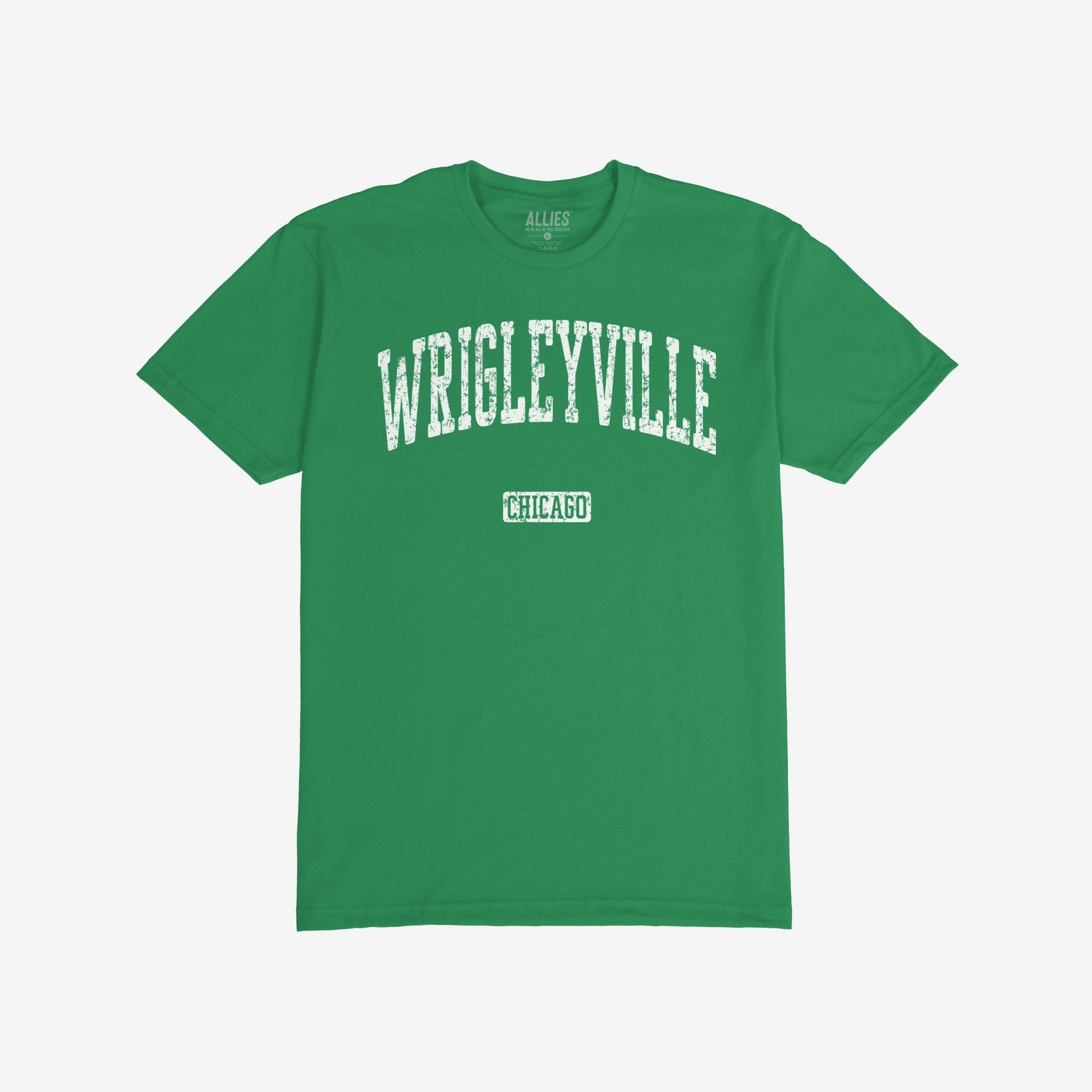 Wrigleyville Chicago T-shirt Short Sleeve Kelly Green by Strange Allies