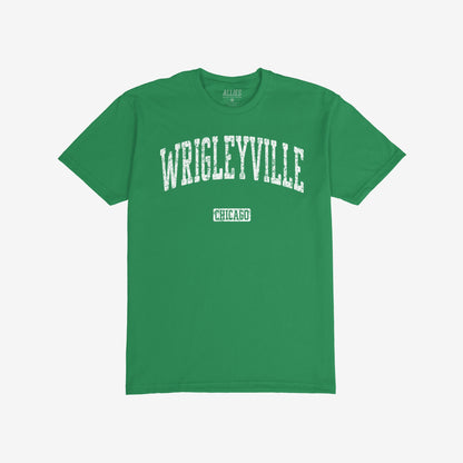 Wrigleyville Chicago T-shirt Short Sleeve Kelly Green by Strange Allies