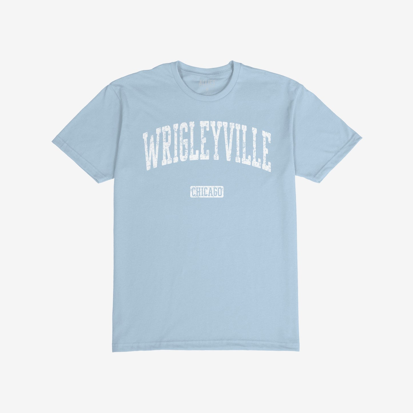 Wrigleyville Chicago T-shirt Short Sleeve Light Blue by Strange Allies