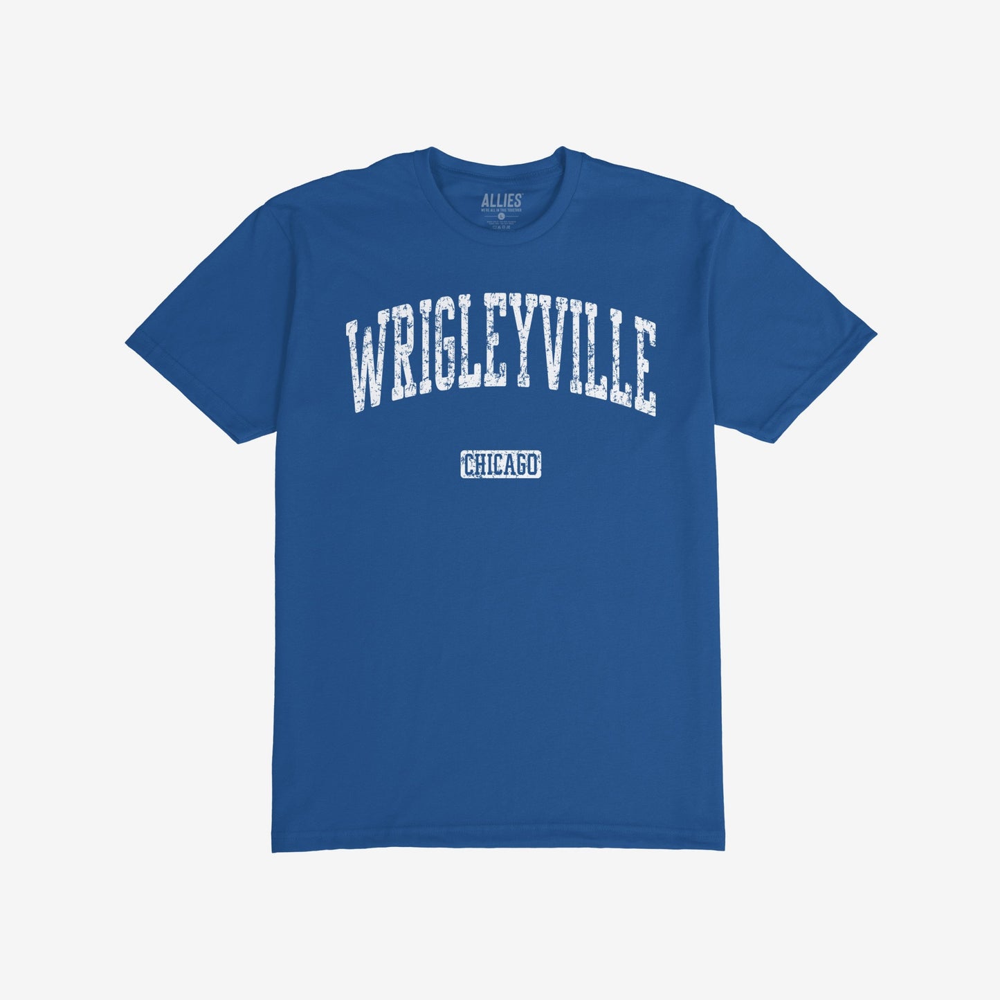 Wrigleyville Chicago T-shirt Short Sleeve Royal Blue by Strange Allies